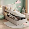 Boxspringbett 90x200cm Polsterbett mit Bettkasten und Produktbild-Vorschau 1