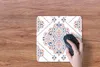 MuchoWow® Mauspad Mousepad Muster - Blumen - Mandala 30x30 Produktbild-Vorschau 3