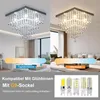 Oyajia Luxus 5-lagiges Quadrat Kristall Deckenleuchte Produktbild-Vorschau 3