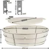 Diagram showing dimensions of a BBQ accessory kit. Produktbild-Vorschau