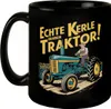 Bauer auf grünem Traktor - Echte Kerle fahren Traktor Tasse Produktbild-Vorschau 2