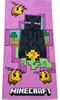 Minecraft lila Badetuch 70x140cm Produktbild-Vorschau 2