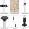 A collage of close-up images showcasing different features of a balcony awning. Produktbild-Vorschau