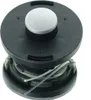 A close-up shot of a trimmer head with string wound around it. Produktbild-Vorschau