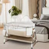 2 in 1 Beistellbett Baby,Bettseitiger Bassinet für Produktbild-Vorschau 1