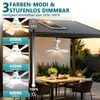 Solární stropní ventilátor s osvětlením, 13W solární panel Náhled obrázku produktu 5