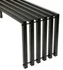 DanDiBo Gartenbank Metall Massiv Wetterfest Schwarz 120 cm Produktbild-Vorschau 4