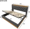 A diagram of a bed with dimensions indicated by numbers and lines. Produktbild-Vorschau