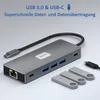 Rolio USB C Hub, Dual HDMI, 1x Ethernet 1Gbps, 3x USB 3.0, Produktbild-Vorschau 5