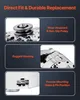 A collage of three images showcasing different features of an automotive alternator, with accompanying text descriptions. Anteprima dell’immagine prodotto