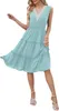 ASKSA Damen Sommerkleid Spitze V-Ausschnitt Ärmellos Produktbild-Vorschau 1