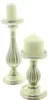 2x bougeoirs "Elégance" en bois argenté avec design antique Voir les images du produit 5