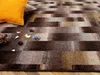 Designer Velour Teppich Mystic Karo Braun, Größe:400x400 cm Produktbild-Vorschau 3