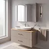 Badmöbel Set Liana Konsole 100 Eiche | Waschbecken | Produktbild-Vorschau 1