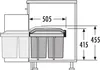 Hailo Tandem 3650101 Einbau-Mülltrenner mit 2 Eimer a15 Produktbild-Vorschau 7