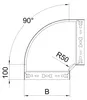 OBO Bettermann Bogen RBM 90 610 FS 60x100 90Grad (6041130) Produktbild-Vorschau 3