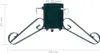 A green Christmas tree stand with dimensions indicated by measurement lines and text. Náhled obrázku produktu