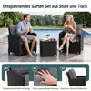 Set da giardino in rattan KOMFOTTEU, composto da 3 pezzi, Anteprima dell’immagine prodotto 4