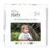 A child wearing a t-shirt with text, in a natural outdoor setting, on the front of a product package. Produktbild-Vorschau