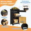 PaketbriefkastenXXL, pulverbeschichteter Stahl, Holzoptik , Produktbild-Vorschau 3