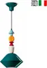 Ferroluce Lariat lampa wisząca 56cm turkusowa okrągła Podgląd zdjęcia produktu 9