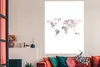 MuchoWow® Poster Weltkarte - Farbe - weiß 120x160 cm - Produktbild-Vorschau 2