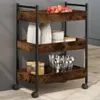 vidaXL Kuchyňský vozík kouřový dub 50x30x70 cm materiál na Náhled obrázku produktu 2