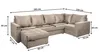 Masseno Ecksofa LORIVO R-S mit Schlaffunktion U-Form, Sofa Produktbild-Vorschau 3