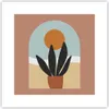 Poster - Poster ohne Rahmen - Minimalistisch Fenster Blume Produktbild-Vorschau 1