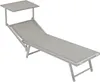 Zonnebed met aluminium frame en zonbescherming, inklapbare Productafbeelding-voorbeeld 1
