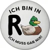 Ente Ruhestand Magnet rund mit Spruch Ich bin in R-Ente Ich Produktbild-Vorschau 1