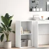 vidaXL Regál na knihy 2 priehradky Biely 40x30x76,5 cm Náhľad obrázku produktu 2