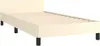 vidaXL Rám postele s čelem bez matrace krémový 90x200 cm Náhled obrázku produktu 1