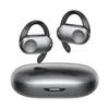 A pair of black and gray wireless earbuds and their charging case are displayed against a white background. Produktbild-Vorschau