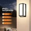 2x Led Wandleuchte Schwarz Innen Außen, Moderne Aluminium Produktbild-Vorschau 5