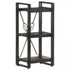 vidaXL Bücherregal 3 Fächer Schwarz 40x30x80 cm Mango Produktbild-Vorschau 10