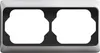 A product shot of a two-gang light switch frame. Podgląd zdjęcia produktu