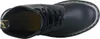 A top-down view of a black leather boot. Voir les images du produit