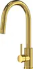 A gold kitchen faucet with a pull-out spout. Podgląd zdjęcia produktu