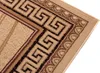 A close-up view of a corner of a rug with a Greek key border pattern. Produktbild-Vorschau