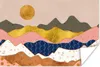 MuchoWow® Poster Muster - Gold - Pastell 60x40 cm - Produktbild-Vorschau 1