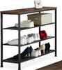 A multi-tiered shoe rack with various shoes and a decorative box on top. Náhled obrázku produktu
