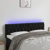 vidaXL LED Kopfteil Schwarz 144x7x78/88 cm Samt -  Kopf- & Produktbild-Vorschau 2