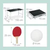 Tavolo da ping-pong Relaxdays, tavolo pieghevole con rete, Anteprima dell’immagine prodotto 4