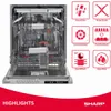 Sharp QW-NI25GI44BS-DE Einbaugeschirrspüler Produktbild-Vorschau 4