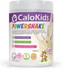 A product shot of a white plastic tub of CaloKids Powershake, a children's nutritional supplement. Produktbild-Vorschau