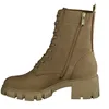 A side view of a brown lace-up boot with a zipper. Produktbild-Vorschau