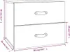 vidaXL Nástěnné noční stolky 2 ks 50x36x40 cm Náhled obrázku produktu 8