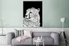 MuchoWow® Poster Leopard - Weiß - Schwarz 90x120 cm - Produktbild-Vorschau 6