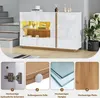 MODFU Hochglanz Kommode Sideboard mit 3 Türen, Schrank Produktbild-Vorschau 5